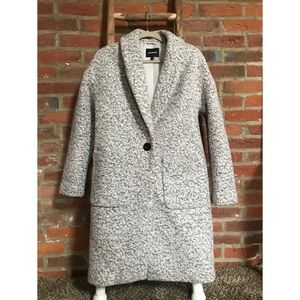 Express grey boucle coat size XS